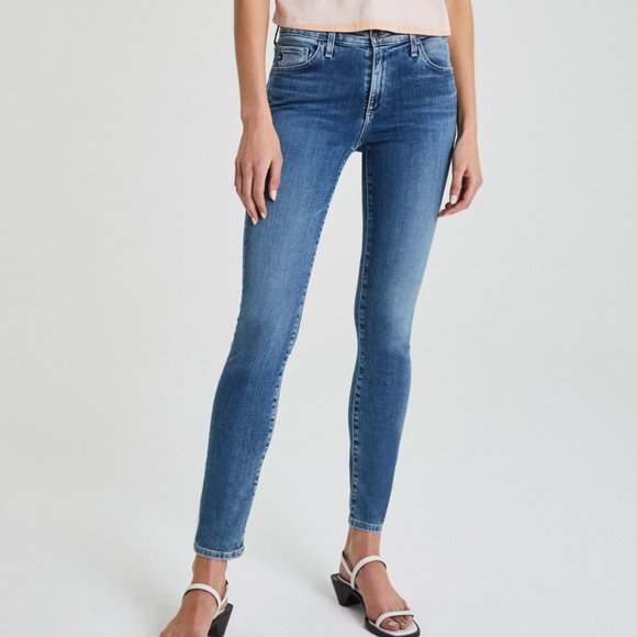 Ag Adriano Goldschmied Denim - AG Prima Cigarette Mid Rise Jeans Skinny Blue 26